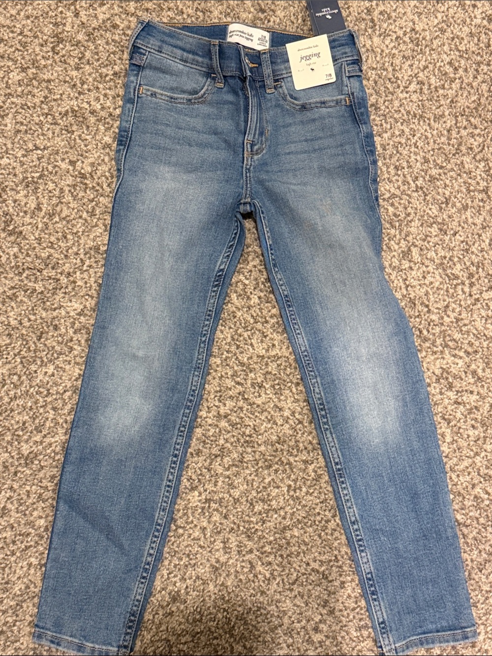 Abercrombie & Fitch Girls' Light Blue Jeggings 7/8